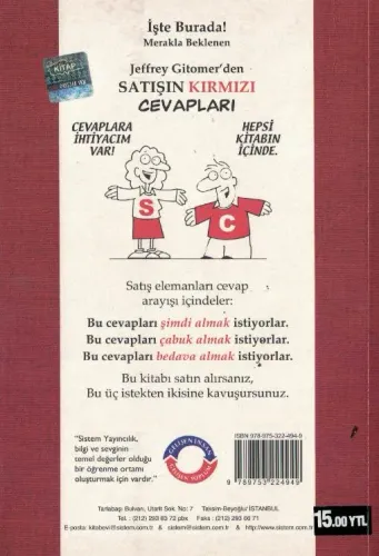 Satışın Kırmızı Cevapları Jeffrey Gitomer Sistem Yayıncılık