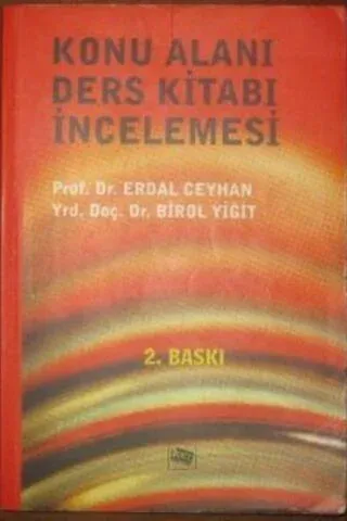 Konu Alanı Ders Kitabı İncelemesi