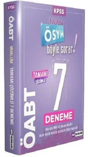 2021 ÖABT Muallim Din Kültürü ve Ahlak Bilgisi İmam Hatip Lisesi Meslek Dersleri Öğretmenliği; Tamamı Çözümlü 7 Deneme