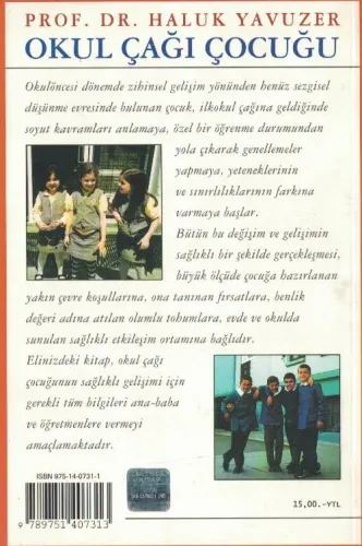 Okul Çağı Çocuğu Prof.Dr.Haluk Yavuzer Remzi Kitabevi %56 indirimli