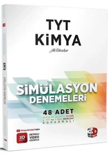 3D Yayınları TYT Kimya Simülasyon 48 Deneme