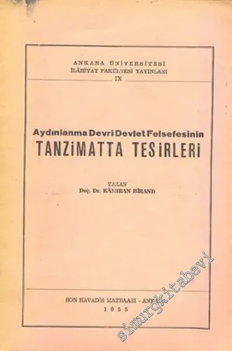 Aydınlanma Devri Devlet Felsefesinin Tanzimatta Tesirleri -        1955