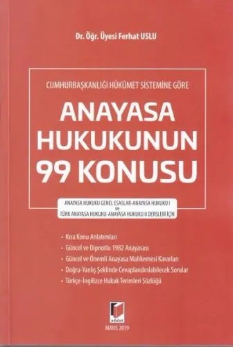 Anayasa Hukukunun 99 Konusu