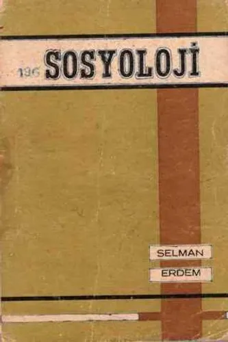 Sosyoloji Ders Kitabı Selman Erdem