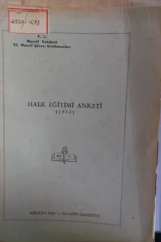 Halk Eğitimi Anketi ( 1952 )