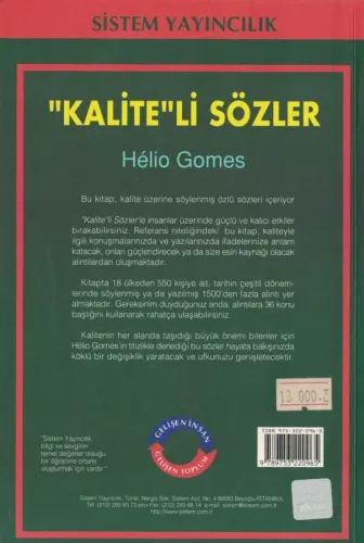 Kaliteli Sözler Helio Gomes Sistem Yayıncılık %68 indirimli