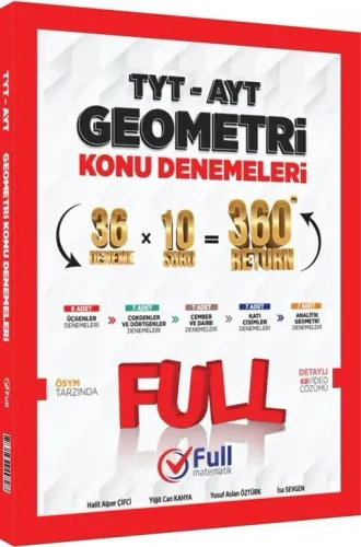 Full Matematik Yayınları TYT AYT Geometri Konu Denemeleri