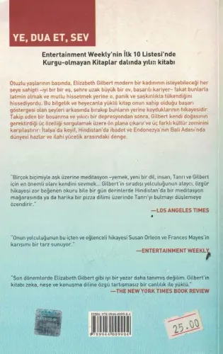 Ye Dua Et Sev Elizabeth Gilbert Pegasus Yayıncılık