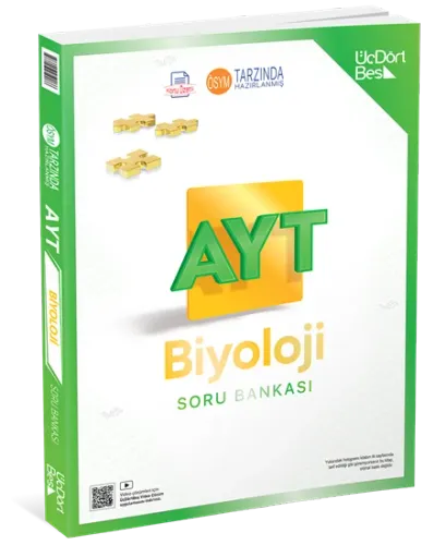 ÜçDörtBeş Yayınları AYT Biyoloji Konu Özetli Soru Bankası