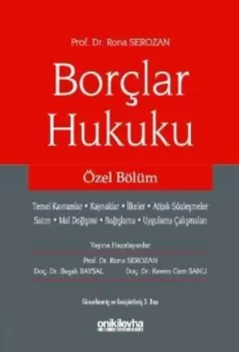 Borçlar Hukuku Özel Bölüm