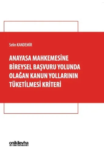 Anayasa Mahkemesine Bireysel Başvuru Yolunda Olağan Kanun Yollarının Tüketilmesi Kriteri