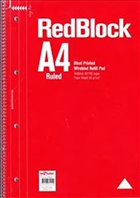 REDBLOCK A4 70 yp SPİRALLİ  DEFTER Çizgili