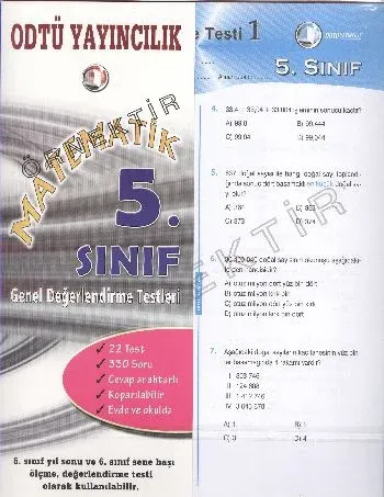 Odtü 5. Sınıf Matematik Genel Değerlendirme Testleri