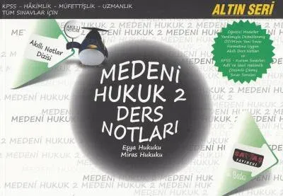 Altın Seri Medeni Hukuk 2 Ders Notları