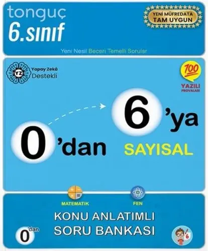 Tonguç Akademi 0'dan 6'ya Sayısal Konu Anlatımlı Soru Bankası