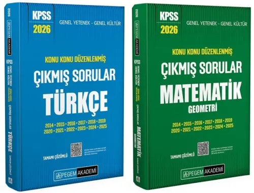 Pegem Yayınları 2026 KPSS Türkçe ve Matematik Çıkmış Sorular Konu Konu