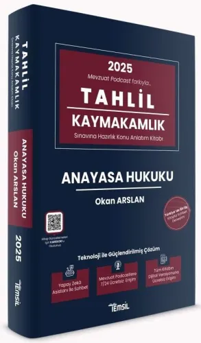 TAHLİL Anayasa Hukuku Konu Anlatım Kitabı