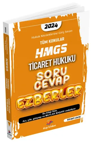 Dizgi Kitap Yayınları 2024 HMGS Ticaret Hukuku Soru Cevap Ezberler