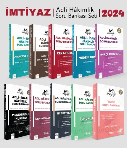 İmtiyaz Adli Hâkimlik Soru Bankası 10'lu Set 2024