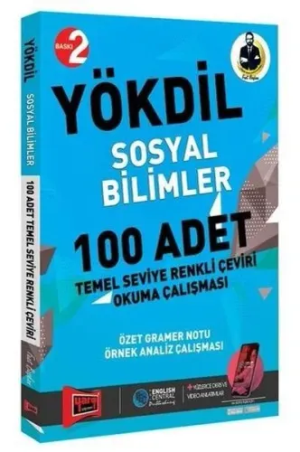 Yargı Yayınları YÖKDİL Sosyal Bilimler 100 Adet Temel Seviye Renkli Çeviri Okuma Çalışması