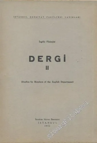 İngiliz Filolojisi Dergisi - Sayı: 2, Yıl: 1951       1951