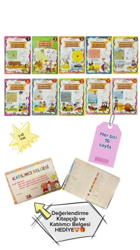 Zeka Geliştirici ve Eğlendirici Bilmeceler Bulmacalar (10 Kitap Takım)