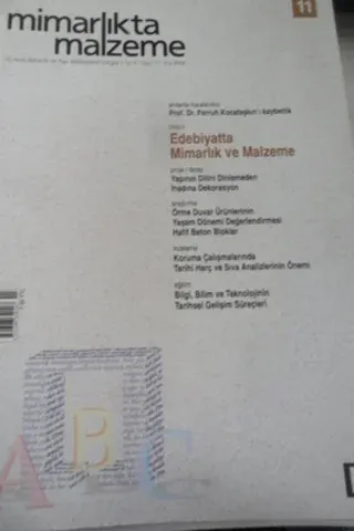 Mimarlıkta Malzeme Dergisi 2008 / 11