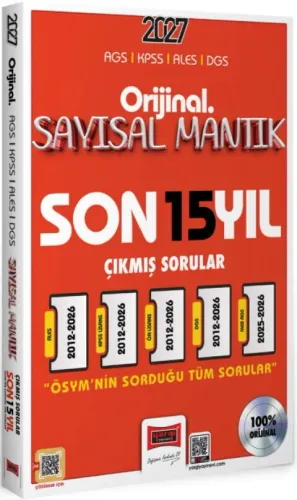 Yargı Yayınları 2027 KPSS AGS ALES DGS Orijinal Sayısal Mantık Son 15 