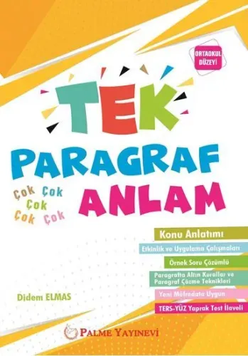 Palme Yayınları 8. Sınıf TEK Paragraf Çok Anlam Konu Anlatımı