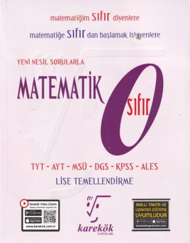Karekök Yeni Nesil Sorularla Matematik Sıfır %21 indirimli Komisyon