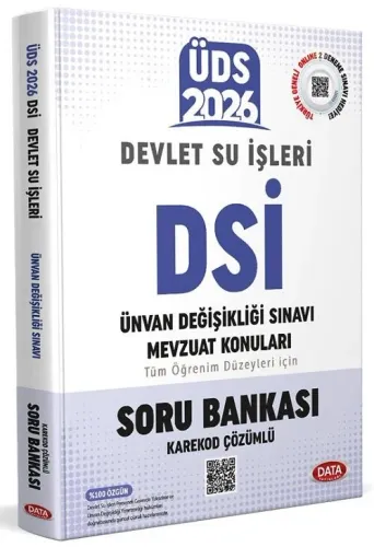 Data Yayınları 2026 ÜDS Devlet Su İşleri (DSİ) Soru Bankası