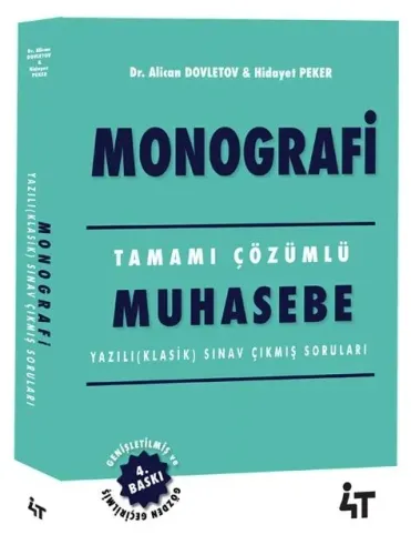 4T Yayınları KPSS A Grubu Muhasebe MONOGRAFİ Çıkmış Sorular Çözümlü