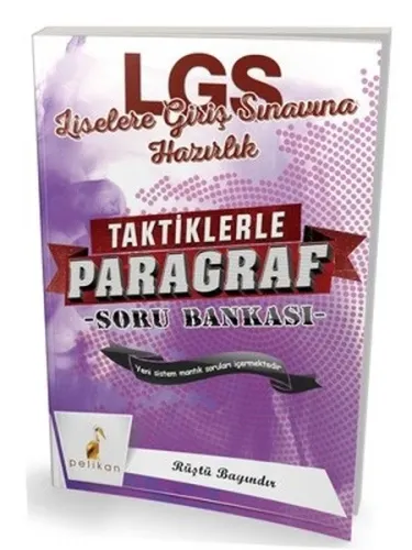 LGS Liselere Giriş Sınavına Hazırlık Taktiklerle Paragraf Soru Bankası