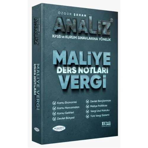 MONOPOL KPSS A Grubu Analiz Maliye Vergi Ders Notları