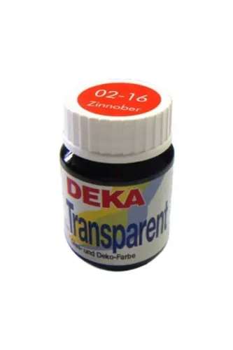 Deka Transparent Cam Boyası 25ml Zinnober 16