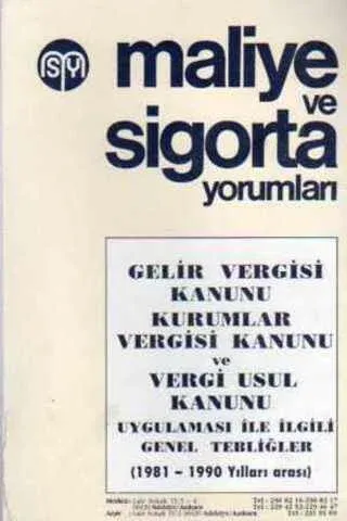 Maliye ve Sigorta Yorumları (1981-1990)
