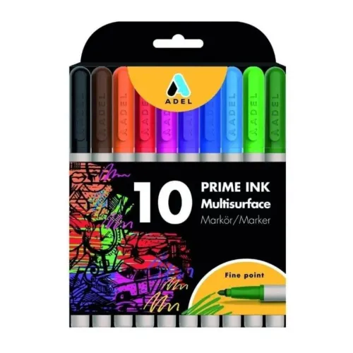 ADEL Prime Ink Multisurface 10'lu Klasik Marker