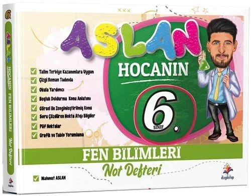 Dizgi Kitap 6. Sınıf Fen Bilimleri Aslan Hocanın Not Defteri