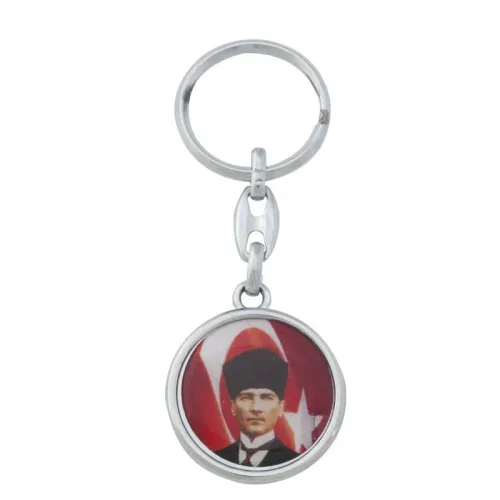 Kalpaklı Atatürk Damla Etiketli Anahtarlık - Halkkitabevi