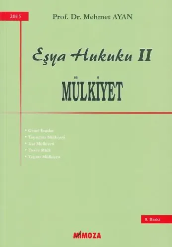 Eşya Hukuku II Mülkiyet