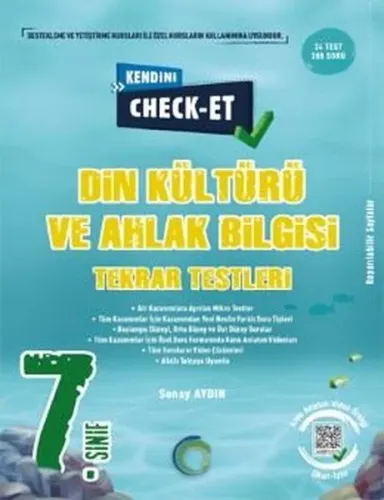 Okyanus Yayınları 7. Sınıf Kendini Check - Et Din Kültürü Ve Ahlak Bilgisi Tekrar Testleri