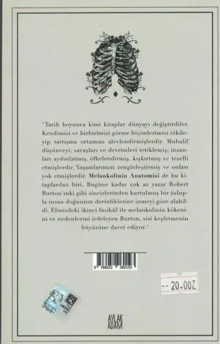 Melankolinin Anatomisi II. Fasikül Robert Burton, Aylak %40 indirimli