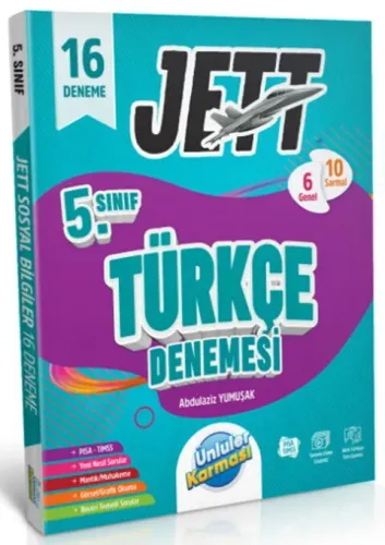 Ünlüler Karması 5. Sınıf Jett Türkçe 16 Deneme Seti