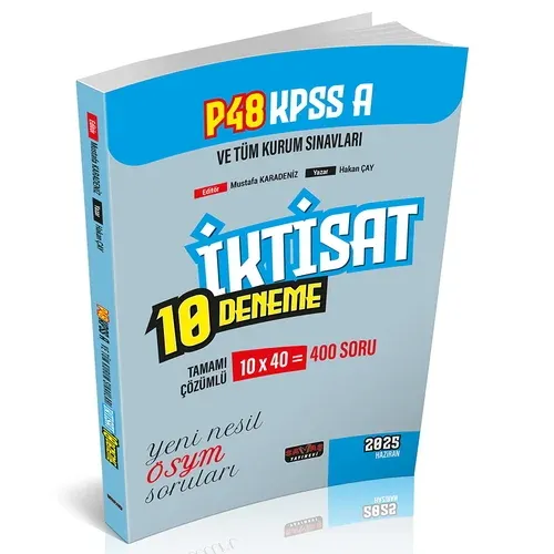 P48 KPSS A Grubu İktisat 10 Deneme Tamamı Çözümlü