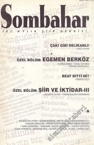 Sombahar: İki Aylık Şiir Dergisi  - Sayı: 26, Kasım - Aralık 1994