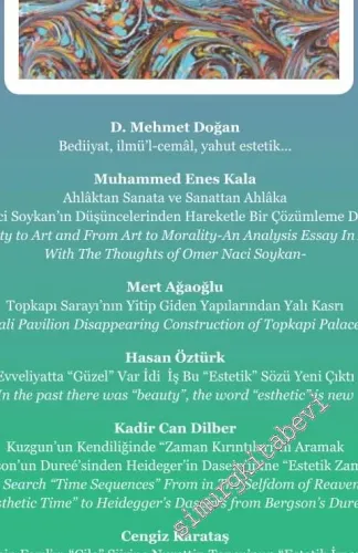 TYB Akademi: Dil, Edebiyat ve Sosyal Bilimler Dergisi - Estetik Özel Sayısı - Sayı: 23    Yıl: 7  Mayıs