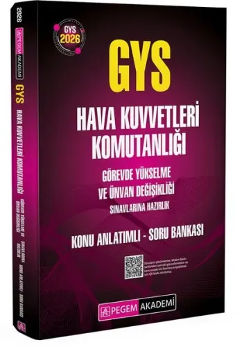 Pegem Yayınları 2026 GYS Hava Kuvvetleri Komutanlığı Görevde Yükselme Sınavlarına Hazırlık Konu Anlatımlı Soru Bankası