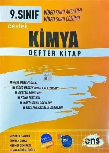 ENS Yayıncılık 9. Sınıf Kimya Destek Defterim