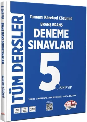Editör Yayınları 5. Sınıf Tüm Dersler Branş Branş Tamamı Çözümlü Deneme Sınavları