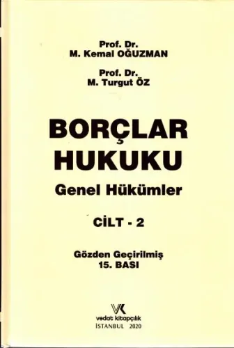 Borçlar Hukuku Genel Hükümler Cilt-2